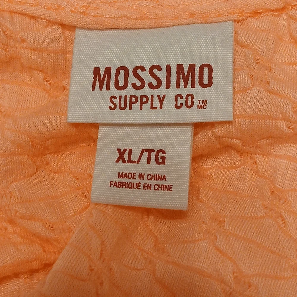 Mossimo Supply Co Sleeveless Textured Dress Neon Orange Size XL
